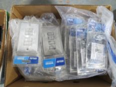 4 PACKS OF 10 4 WAY LIGHT SWITCHES [NO VAT]