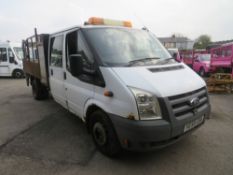 58 reg FORD TRANSIT 115 T350L D/C RWD CREW CAB TIPPER (DIRECT COUNCIL) 1ST REG 01/09, TEST 02/22,