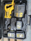 DEWALT SAW C/W 3 BATTERIES (DIRECT GTR M/C FIRE) [+ VAT]