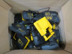 BOX OF DEWALT CHARGERS (DIRECT GTR M/C FIRE) [+ VAT]