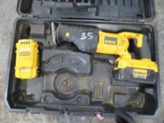 DEWALT SAW C/W 2 BATTERIES (DIRECT GTR M/C FIRE) [+ VAT]