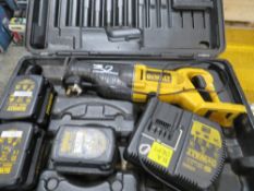 DEWALT SAW C/W 3 BATTERIES (DIRECT GTR M/C FIRE) [+ VAT]