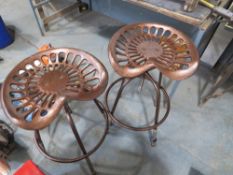 2 X TRACTOR STOOLS [+ VAT]