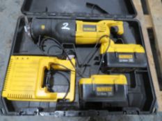 DEWALT SAW C/W 2 BATTERIES (DIRECT GTR M/C FIRE) [+ VAT]