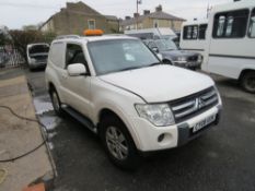 08 reg MITSUBISHI SHOGUN 4WORK DI-D SWB 4 X 4 (NON RUNNER) (DIRECT COUNCIL) 1ST REG 08/08, TEST