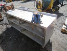 STAINLESS TABLE WITH VICE & BENDING ROLLER [NO VAT]