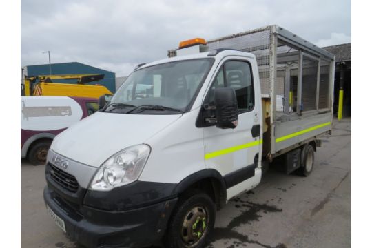 63 reg IVECO DAILY 35C13 CAGED TIPPER (RUNS & DRIVES BUT IN LIMP MODE) (DIRECT COUNCIL) 1ST REG 12/ - Image 1 of 6