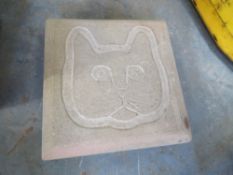 CATS FACE CARVED IN NATRUAL STONE [NO VAT]