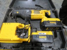 DEWALT SAW C/W 2 BATTERIES (DIRECT GTR M/C FIRE) [+ VAT]