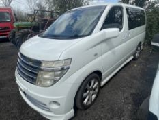 52 reg NISSAN ELGRAND 7 SEATER V8 PETROL (LOCATION BLACKBURN) FULL CREAM LEATHER INTERIOR, 1ST REG