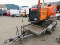 TIMBERWOLF TW190 TFTR WOOD CHIPPER C/W TRAILER (DIRECT COUNCIL) 3357 HOURS [+ VAT]