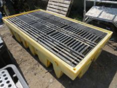 YELLOW 8' X 4' X 18" DEEP OIL DRUM SPILL CONTAINER [+ VAT]