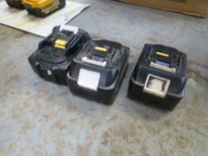 3 X 18V 5AMP HOUR LITHIUM BATTERIES [NO VAT]