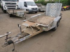 MINI DIGGER TRAILER (DIRECT COUNCIL) NEW TAIL BOARD, BRAKES & BEARINGS [+ VAT]