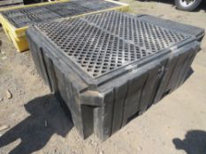 BLACK 4'4" X 4'4" X 2' DEEP OIL BARREL SPILL CONTAINER [+ VAT]