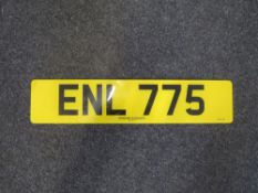 PRIVATE REGISTRATION PLATE, ON RETENTION, ENL 775 [NO VAT]