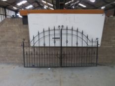 ORNATE WROUGHT IRON GATES 9' WIDE 5' HIGH [NO VAT]