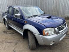 04 reg NISSAN NAVARA 2.5 DI KING CAB PICKUP (LOCATION BLACKBURN) 1ST REG 06/04, TEST 08/21, NO V5 (