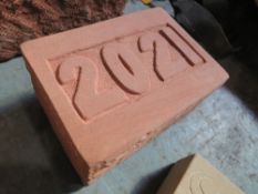 2021 DATE STONE HAND CARVED IN NATURAL STONE [NO VAT]