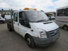 57 reg FORD TRANSIT 115 T350L D/C RWD TIPPER (DIRECT COUNCIL) 1ST REG 12/07, TEST 12/21, 77513M,