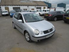 04 reg VW POLO FSI, 1ST REG 03/04, TEST 10/21, 95896M NOT WARRANTED, V5 HERE, 4 FORMER KEEPERS [NO