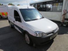 61 reg VAUXHALL COMBO 2000 CDTI (DIRECT UNITED UTILITIES WATER) 1ST REG 09/11, TEST 25/07[+ VAT]