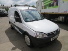 61 reg VAUXHALL COMBO 2000 CDTI (DIRECT UNITED UTILITIES WATER) 1ST REG 09/11, TEST 09/21, 93554M,