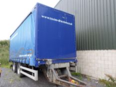 TWIN AXLE CURTAIN SIDE TRAILER - TYRES AS NEW (LOCATION SHEFFIELD) (RING FOR COLLECTION