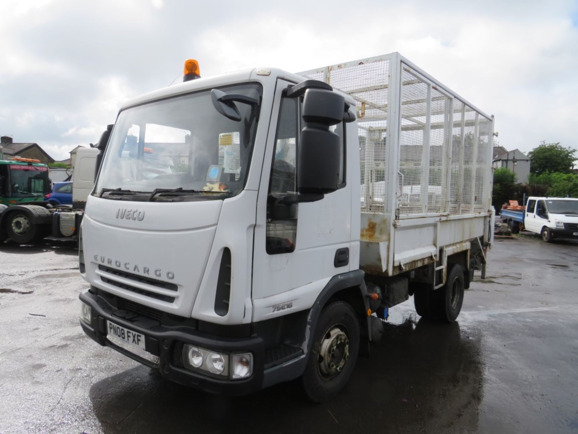 08 reg IVECO EURO CARGO ML75E16 CAGED TIPPER (DIRECT COUNCIL) 1ST REG 08/08, TEST 11/21, 126074KM, - Image 2 of 6