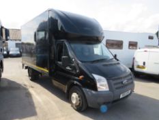 12 reg FORD TRANSIT 155 T350 LWB LUTON VAN C/W SLIM JIM TAIL LIFT, 1ST REG 03/12, TEST 12/21,