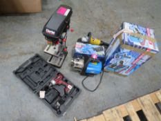 PUMP, IMPACT WRENCH, BELT SANDER, SANDER/POLISHER, BELT/DISC SANDER, BENCH MOUNTED DERILL PRESS [+