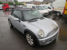 54 reg MINI COOPER AUTO CONVERTIBLE, 1ST REG 12/04, TEST 04/22, 120321M NOT WARRANTED, V5 HERE, 4