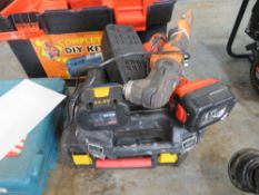 5 CORDLESS TOOLS, ROLSON ANGLE GRINDER & CASE, AEG DRILLS, BLACK & DECKER DRIVER, RYOBI DRILL &