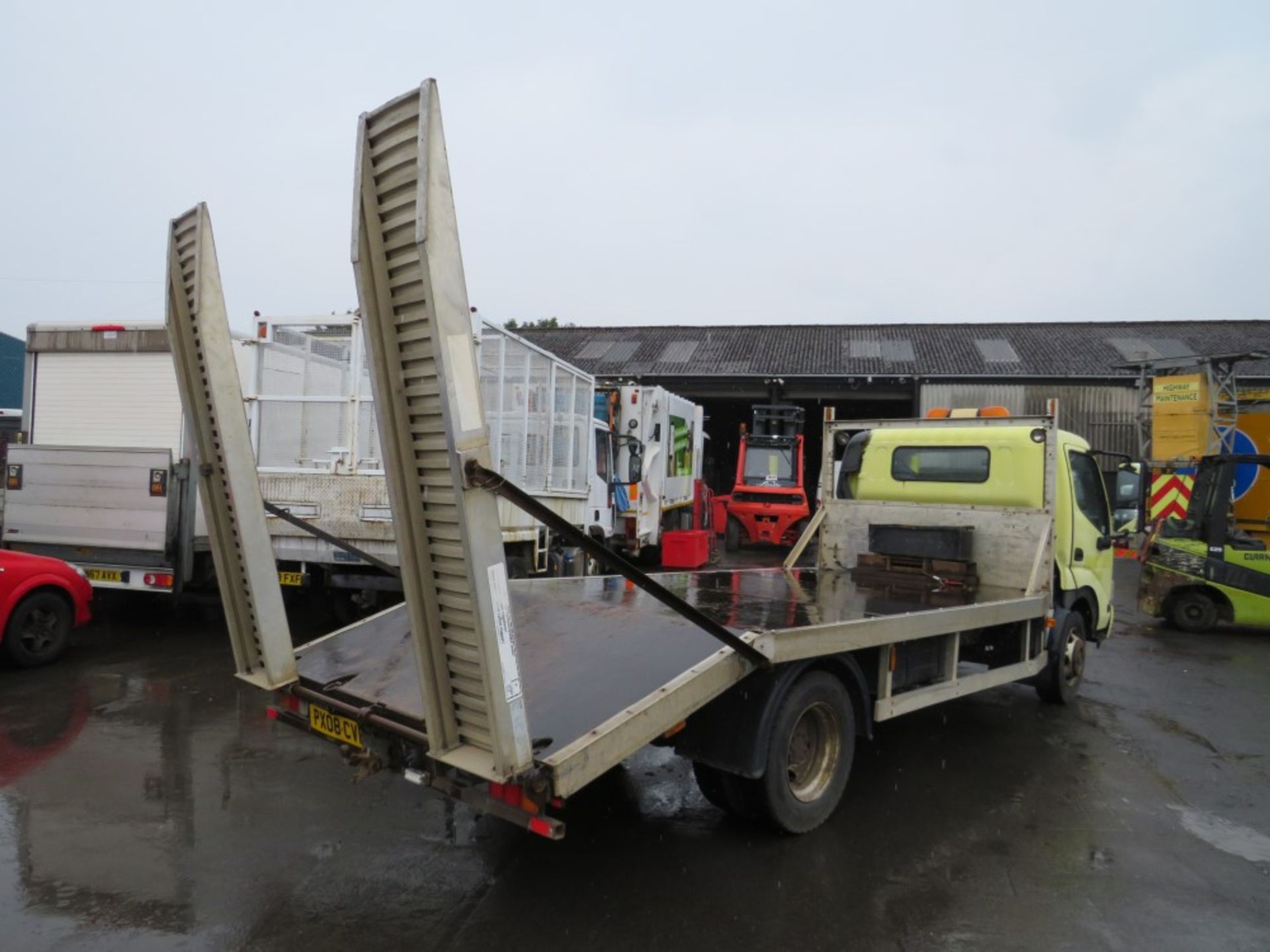 08 reg HINO 7.5t CAR TRANSPORTER BEAVERTAIL PLANT LORRY, 1ST REG 07/08, TEST 05/22, 232360M, V5 - Image 4 of 6