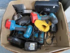 ASSORTED DRILL CHARGERS & DRILLS [NO VAT]
