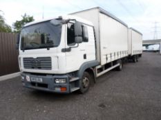 56 reg MAN TGL 12.240 C/W TWIN AXLE CURTAIN SIDE TRAILER (LOCATION SHEFFIELD) MANUFACTURED 2007,