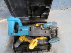 2 DEWALT DRILLS, MAKITA DRILL & MAKITA SAW [NO VAT]