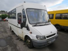 56 reg FORD TRANSIT 350 DIESEL MINIBUS (DIRECT COUNCIL) 1ST REG 11/06, TEST 09/21, 166422M, V5 HERE,