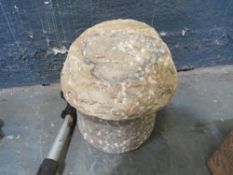 HAND CARVED NATURAL STONE MUSHROOM - MEDIUM [NO VAT]