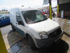 12 reg FORD TRANSIT CONNECT 90 T230 (NON RUNNER) (DIRECT UNITED UTILITIES WATER) 1ST REG 08/12, TEST