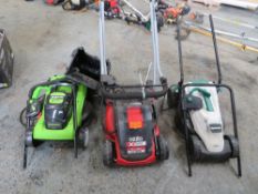 3 X ELECTRIC LAWN MOWERS [NO VAT]