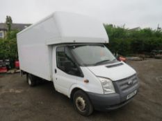 13 reg FORD TRANSIT 125 T350 LUTON (NON RUNNER) (DIRECT NHS) 1ST REG 07/13, 123775M, V5 HERE, 1