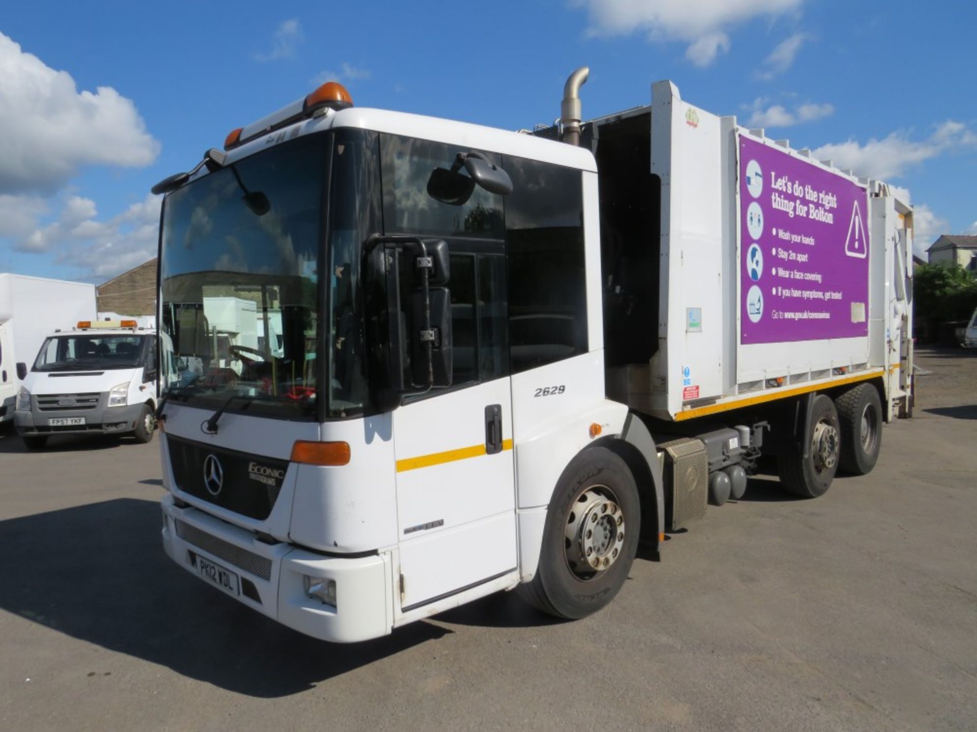 12 reg MERCEDES ECONIC 2629L REFUSE WAGON (DIRECT COUNCIL) 1ST REG 06/12, TEST 03/22, 81133KM, - Image 2 of 6