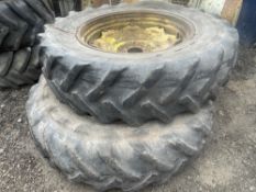 2 BACK WHEELS FOR JOHN DEERE TRACTOR (LOCATION BLACKBURN) (RING FOR COLLECTION DETAILS) [NO VAT]