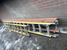 insulated extension ladders 1no 15 rung 1no 14 rung 1no 8run