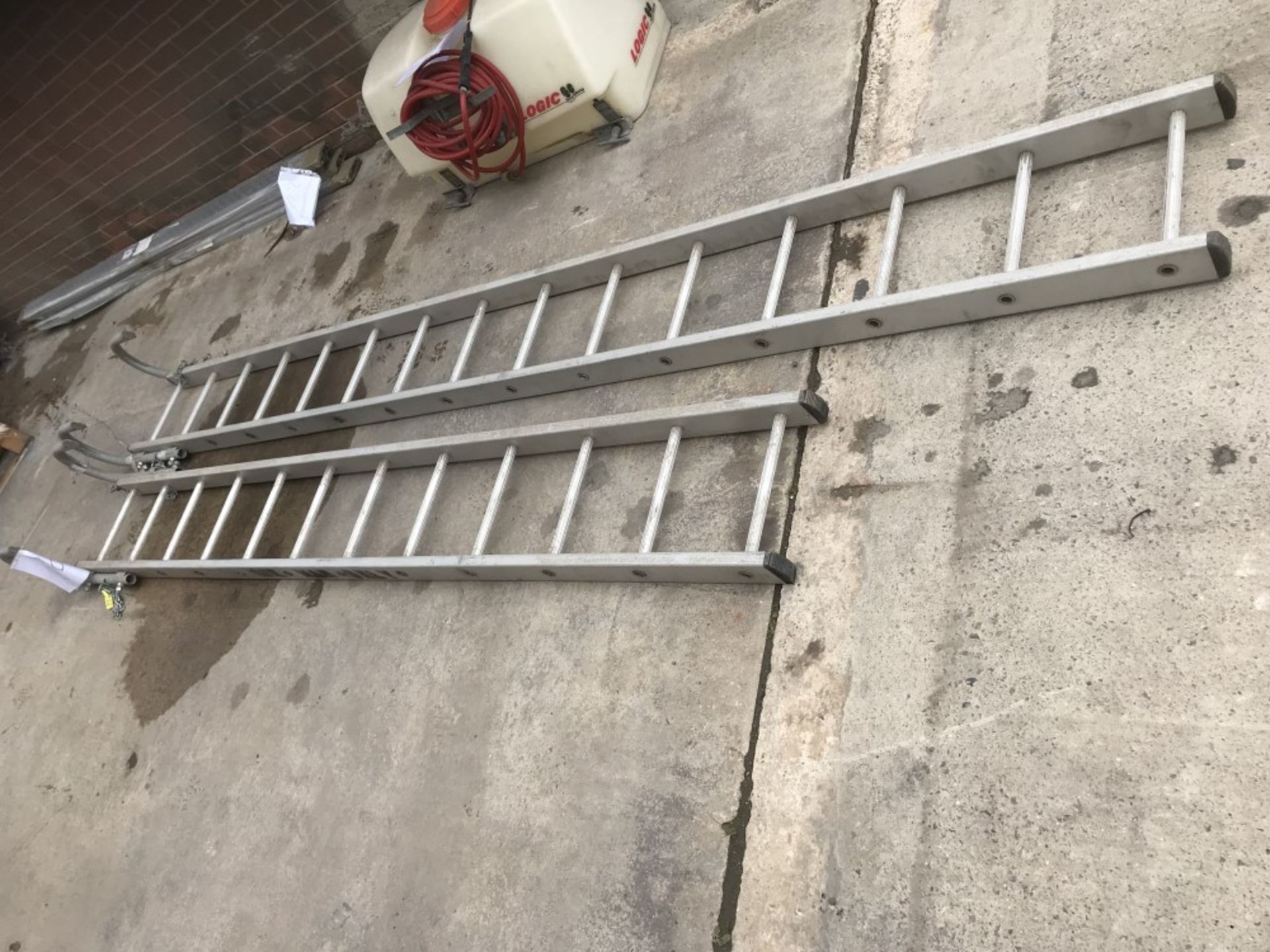 15 rung and 12 rung pole ladder