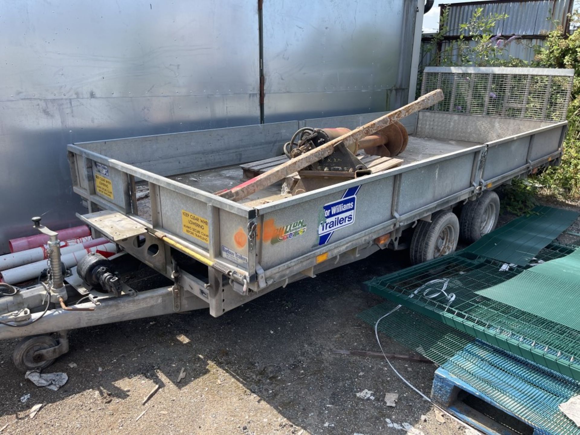 IFOR WILLIAMS 3.5 TON TWIN AXLE PLANT TRAILER (CONTENTS NOT INCLUDED IN SALE)