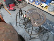 PAIR OF TRACTOR STOOLS [+ VAT]