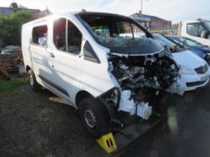 70 reg FORD TRANSIT CUSTOM 300 LEADER EBLUE (BURNT OUT NO ENGINE/GEARBOX) (DIRECT COUNCIL) 1ST REG