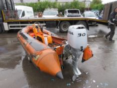 SEA RIDER BOAT WITH HONDA ENGINE & HALLMARK MERIT TRAILER (DIRECT COUNCIL) [+ VAT]